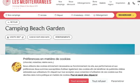 CAMPING LES MÉDITERRANÉES BEACH GARDEN