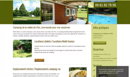 CAMPING DE LA VALLÉE DE L'AIN