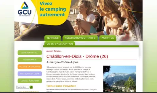 CAMPING GCU CHÂTILLON-EN-DIOIS